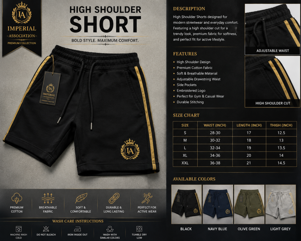 High Shoulder Premium Shorts – Imperial Collection