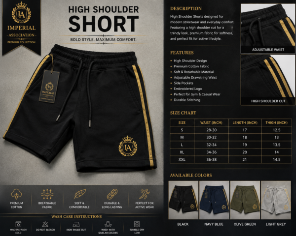 High Shoulder Premium Shorts – Imperial Collection